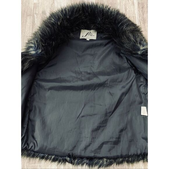 Faux Frenzi by Dena Vintage Fur Vest Fall Sz Medium - Picture 8 of 9